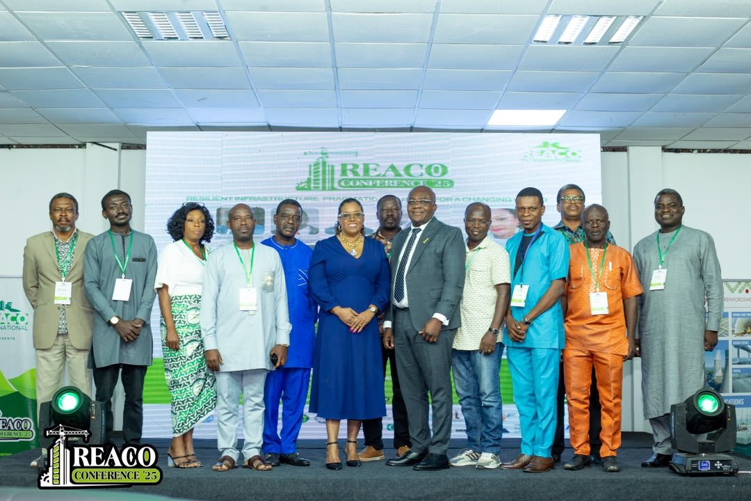 Speakers and guests on stage at the REACO Conference 2025